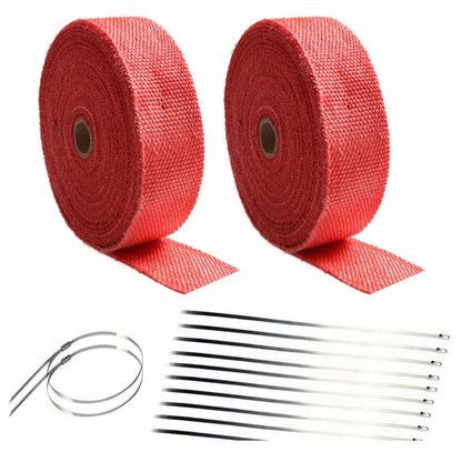 50 FT Thermal Wrapping Red Heat Tape for Exhaust Manifold Headers