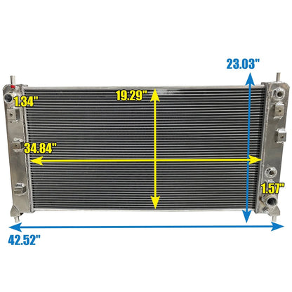 Performance Radiator for Chevy Silverado GMC Sierra 1500 (2019-2025) 5.3L 6.2L