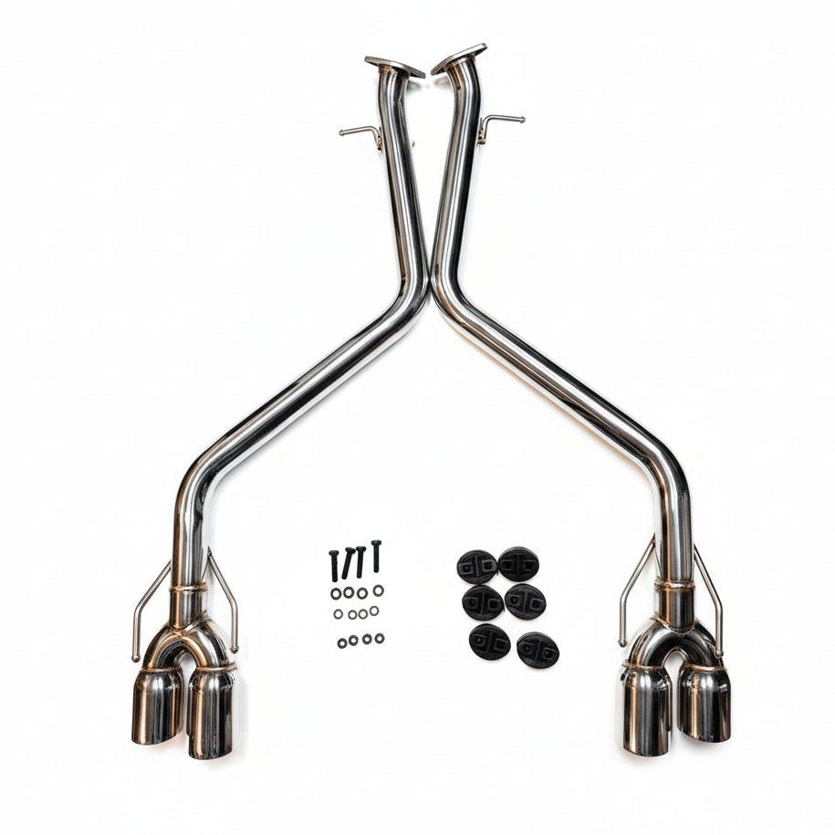 Exhaust Muffler Delete Axle Back Quad Tips for Lexus IS200t IS300 IS350 17-20