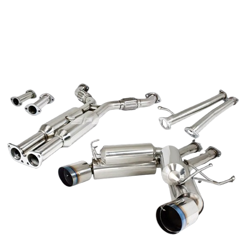 Catback Exhaust System with Burnt Muffler Tip Style for Nissan 350Z (2003-2009) / Infinity G35 2-Door Coupe (2003-2007) 3.5L Engines
