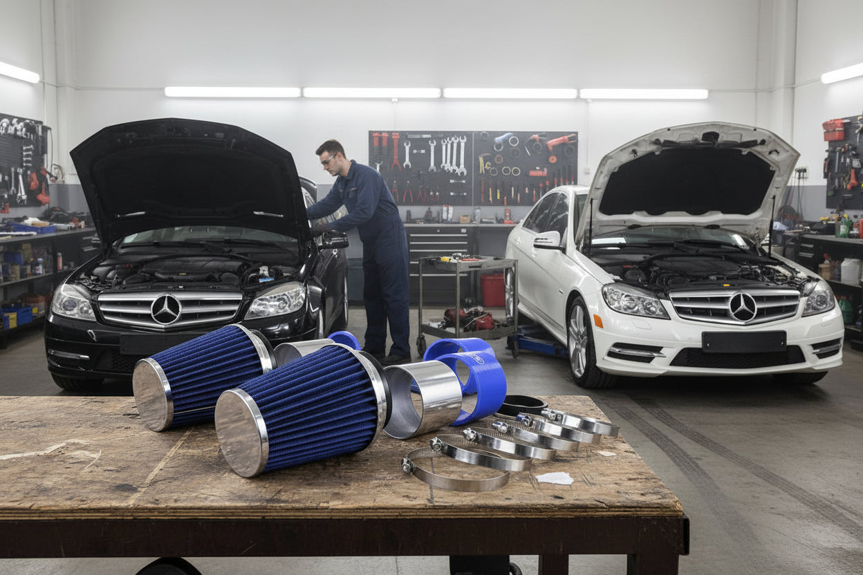 Admission d'air froid pour Mercedes Benz C300 C350 (2008-2012) moteurs 3.0L et 3.5L