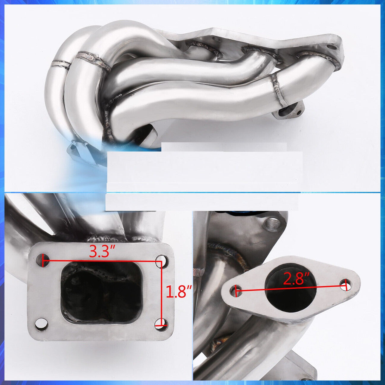 Flange Header Manifold For Toyota Camry (2002-2009) with 2.4L DOHC Turbo Engine