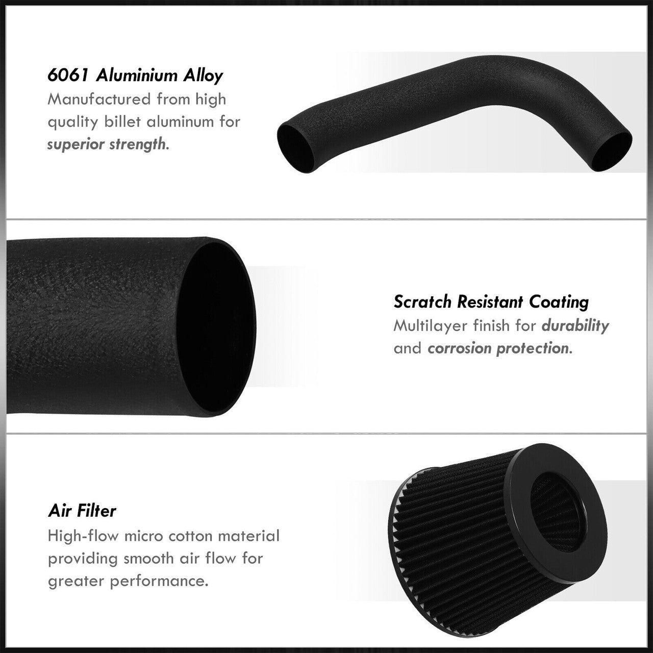 Cold Air Intake For Scion tC (2007-2010) with 2.4 VVTI Engine Black