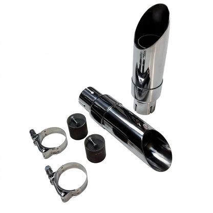 Slip-On Exhaust Tips for Harley Davidson Softail (1986-2017) Stainless with Baffle