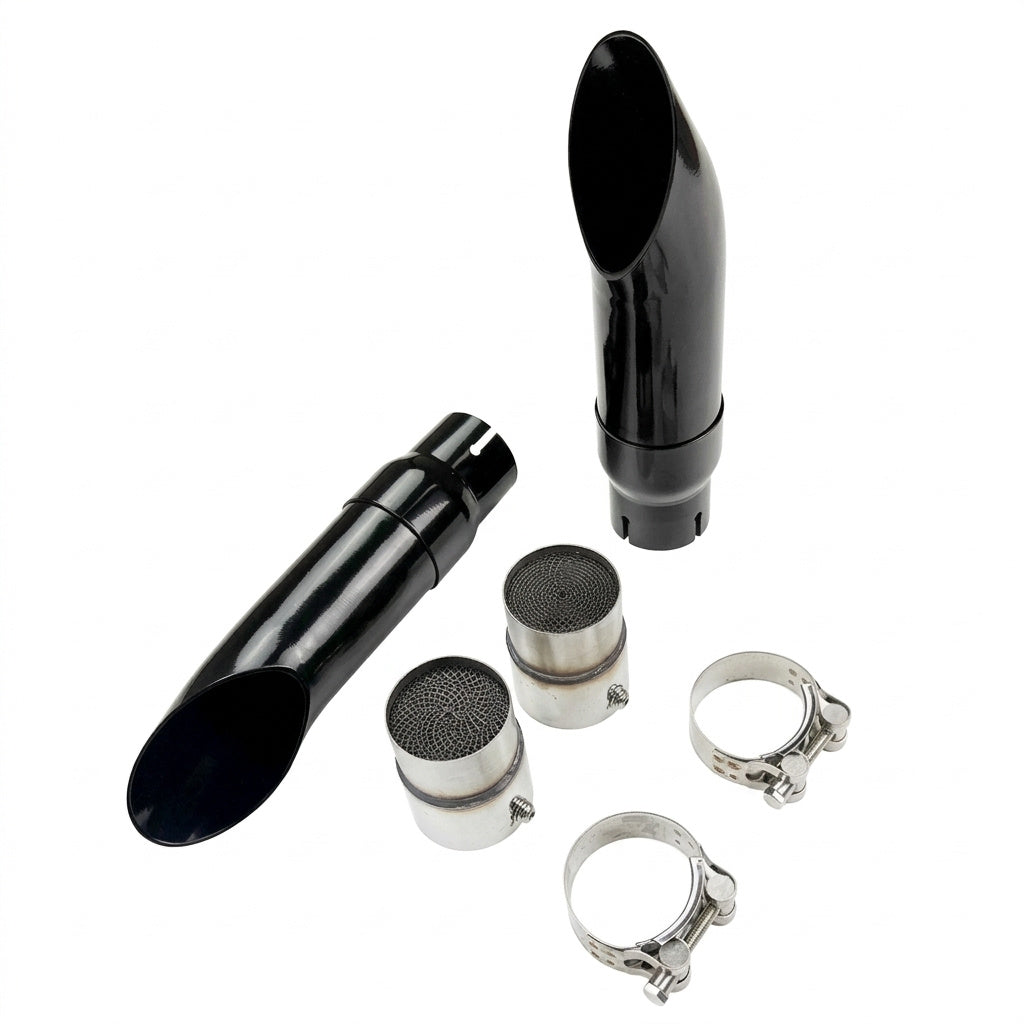 Slip-On Exhaust Tips for Suzuki Hayabusa (2008-2020) Black with dB Killer