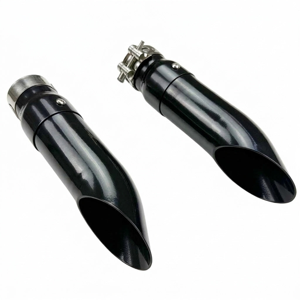 Slip-On Exhaust Tips for Suzuki Hayabusa (2008-2020) Black with dB Killer