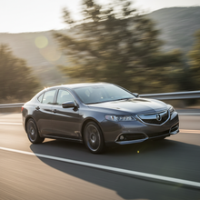 Square image of Acura TLX EX EX-L (2014-2020)  driving fast showing speed and excitement