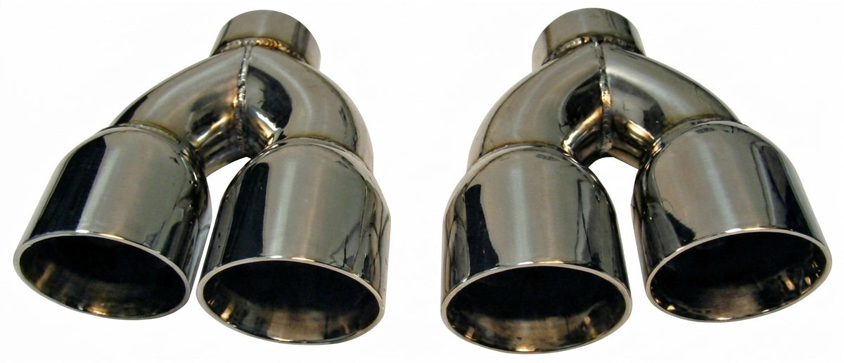 Stainless Dual Exhaust Tips for BMW 540i M5 E39 (1997-2003)
