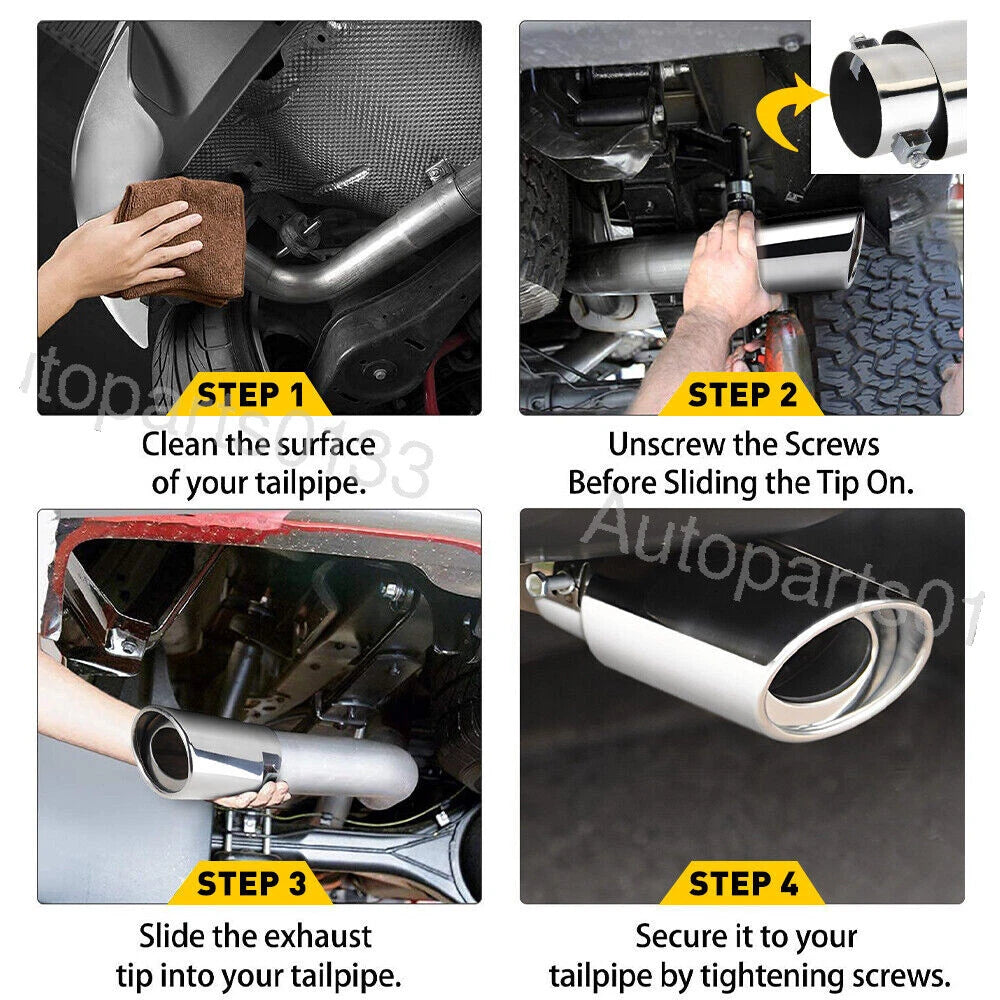 Stainless Steel Exhaust Pipe Muffler Tip for Ford Mustang (1999-2004) All Engines