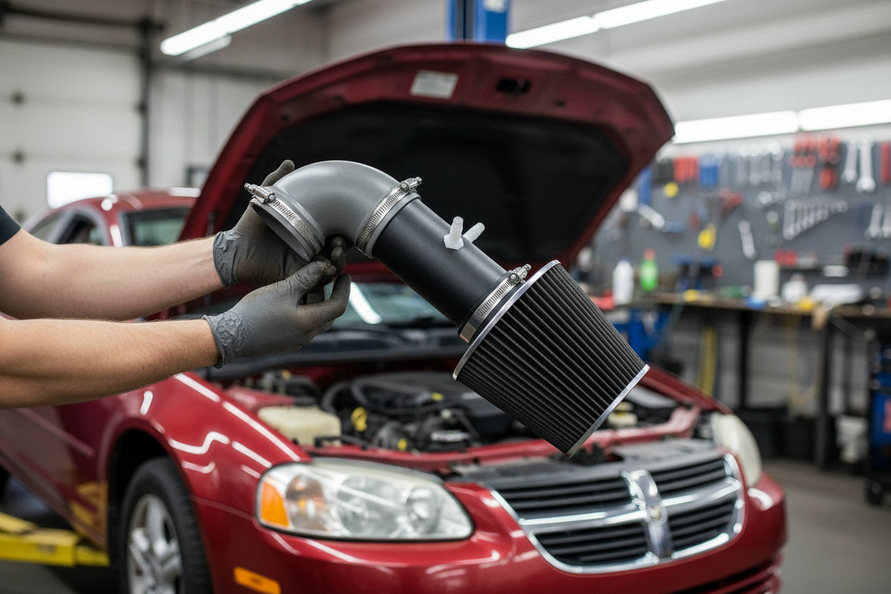 Short Ram Air Intake For Dodge Stratus (2001-2004) with 2.7L V6 Engine Grey Default Title