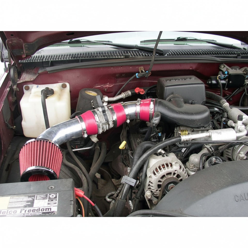 Performance Air Intake for Chevy Suburban GMC K1500 K2500 K3500 (1996-2000) With 5.0L 5.7L Engines Red