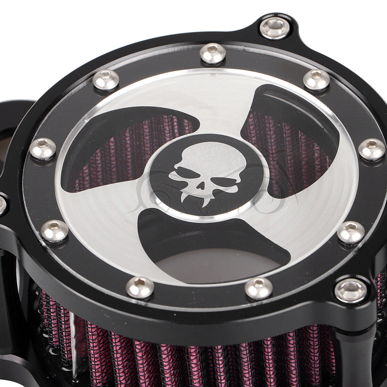 Air Cleaner Intake Filter Kit Skull Fangs for Harley Touring Electra Road Street Glide