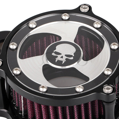 Air Cleaner Intake Filter Kit Skull Fangs for Harley Touring Electra Road Street Glide