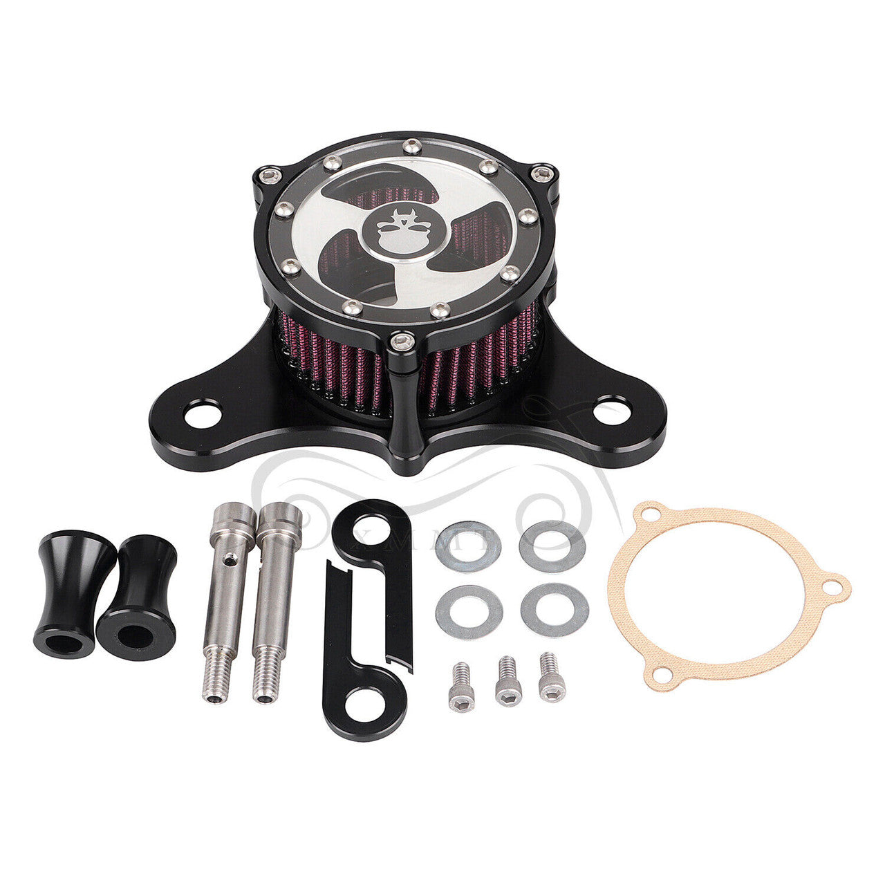 Air Cleaner Intake Filter Kit Skull Fangs for Harley Touring Electra Road Street Glide