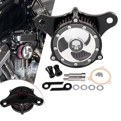 Air Cleaner Intake Filter Kit Skull Fangs for Harley Touring Electra Road Street Glide Default Title