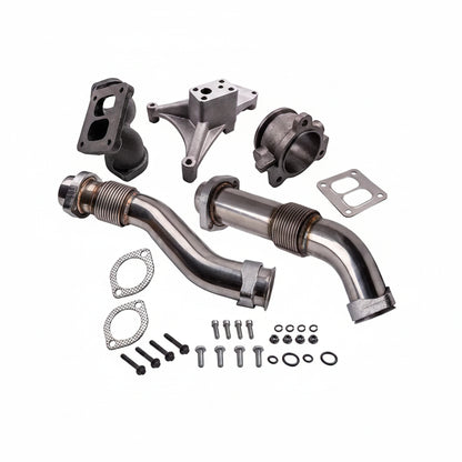 Turbo Pedestal Exhaust Housing Up Pipes for Ford F250 F350 (1994-1997) 7.3L Powerstroke