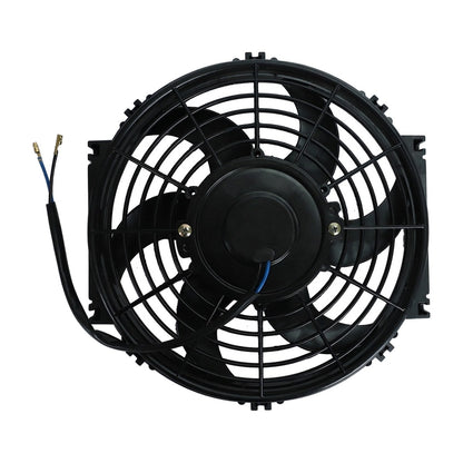 Universal 10" Slim Electric Radiator Cooling Fan Kit (2 Fans) with Thermostat Relay Wiring Kit 12V 800 CFM 185°F On
