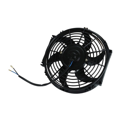 Universal 10" Slim Electric Radiator Cooling Fan Kit (2 Fans) with Thermostat Relay Wiring Kit 12V 800 CFM 185°F On