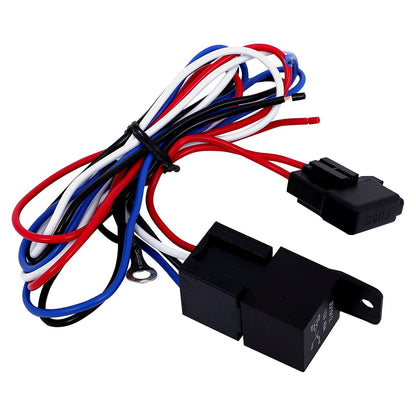 Universal Electric Radiator Fan Thermostat Relay Wiring Kit 3/8" NPT Temperature Sensor Switch 185°F On 175°F Off 12V with 30A Breaker