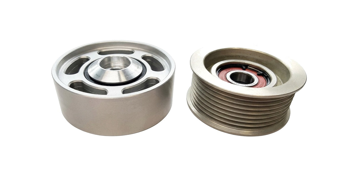Upgraded Billet 2 Piece Idler Kit for Jaguar F-Type XF XJ XKR (2010-2024) 3.0L 5.0L